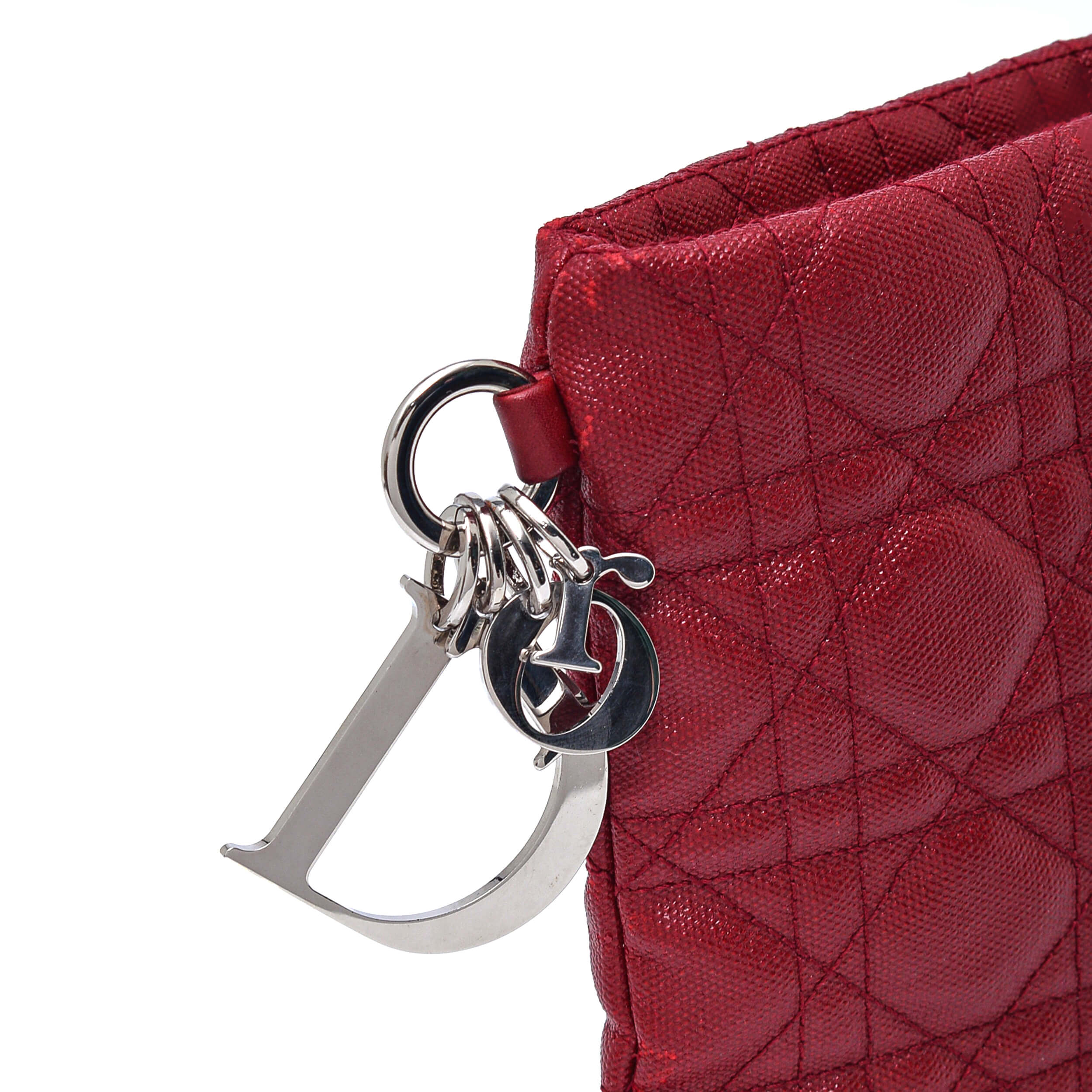Christian Dior - Cherry Cannage Leather Chain Clutch 